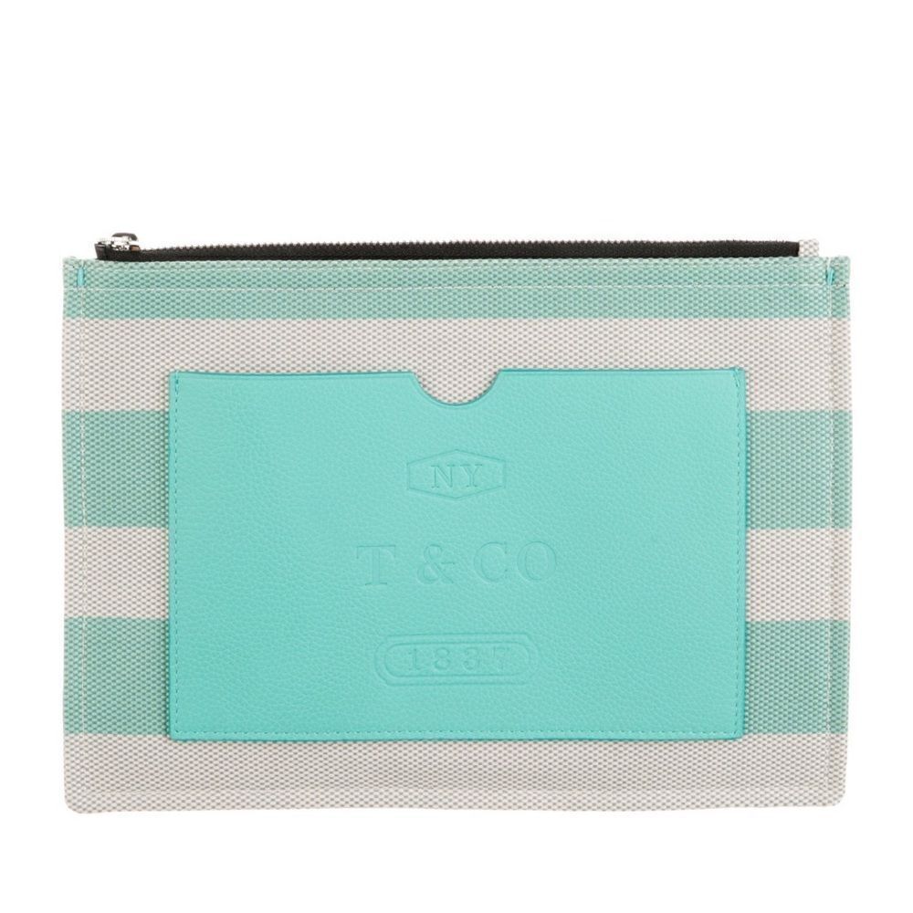 Tiffany & Co. Pocket Stripe Pochette -  Blue and Cream